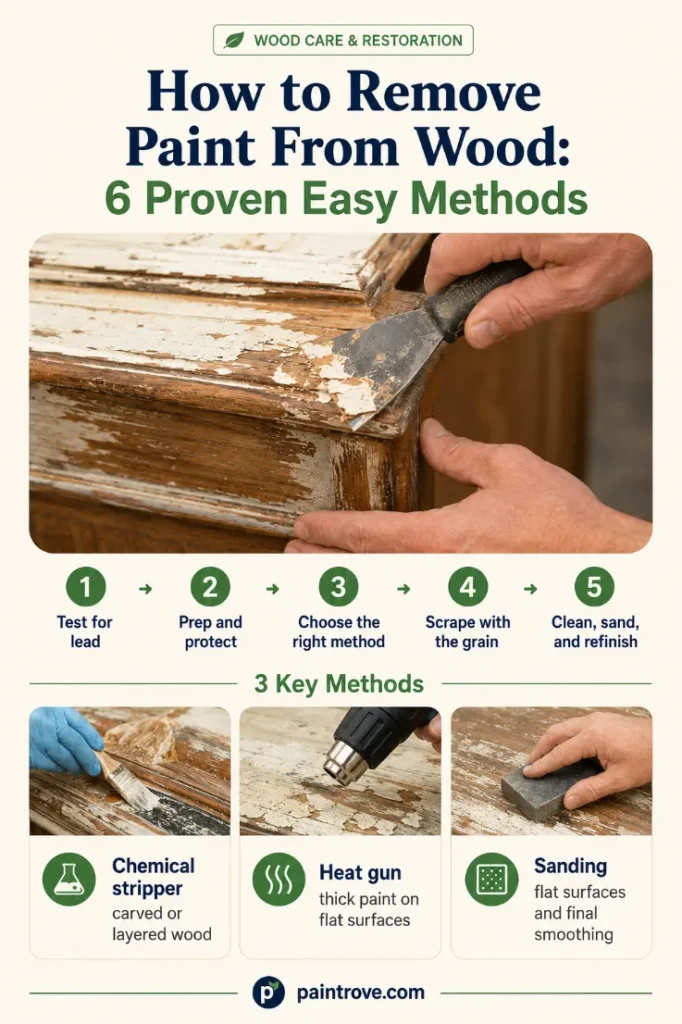 How to remove paint from wood guide