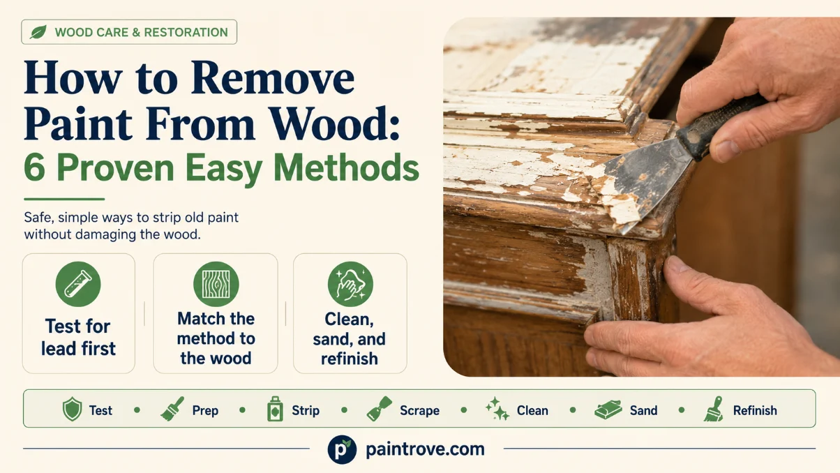 How to remove paint from wood safely