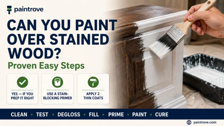 Can you paint over stained wood with the right primer and prep.