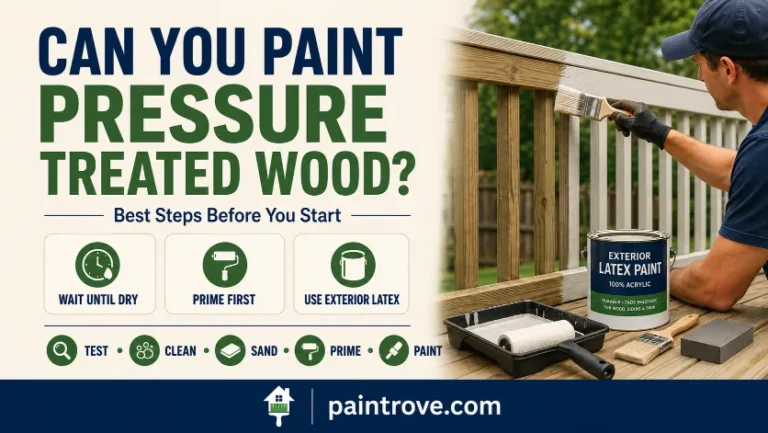 Can you paint pressure treated wood guide.