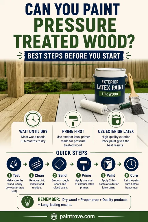 Can you paint pressure treated wood Pinterest guide.