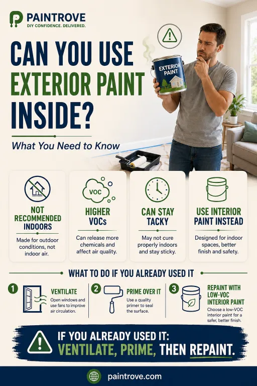 Can you use exterior paint inside Pinterest guide.