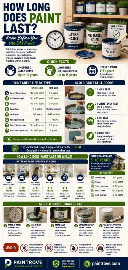 Complete guide to how long paint lasts.