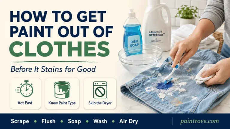 How to get paint out of clothes before it stains.