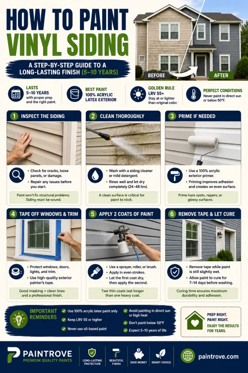 Can you paint vinyl siding Pinterest guide.