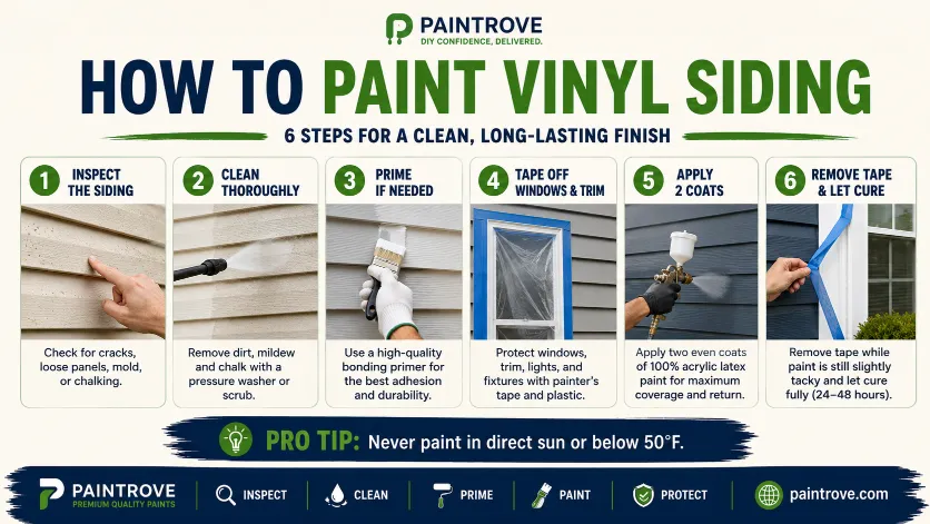 Step-by-step guide to painting vinyl siding.