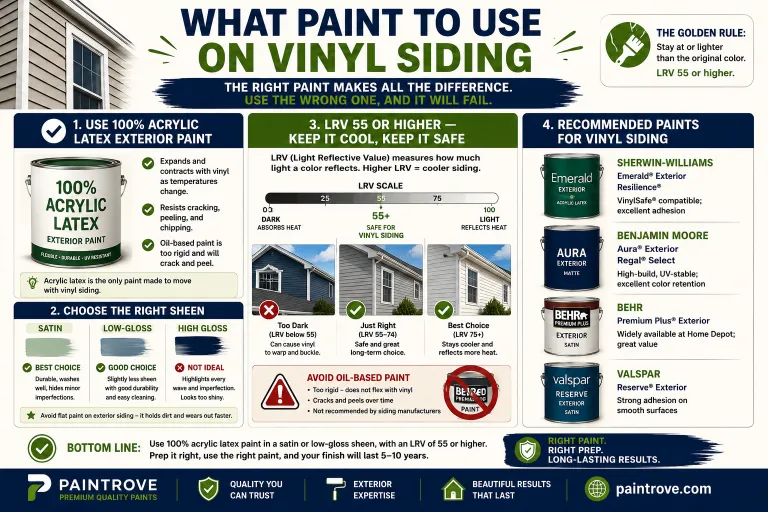 Best paint to use on vinyl siding.
