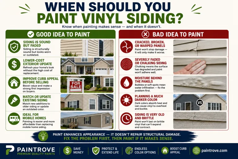 When to paint vinyl siding and when not to.