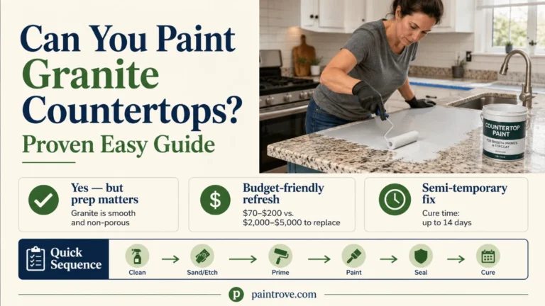 Can you paint granite countertops guide with kitchen counter painting steps