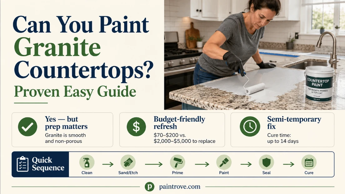 Can you paint granite countertops guide with kitchen counter painting steps