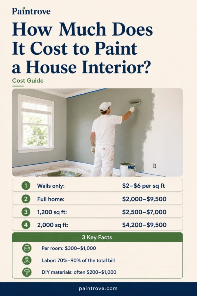Cost to paint a house interior pin