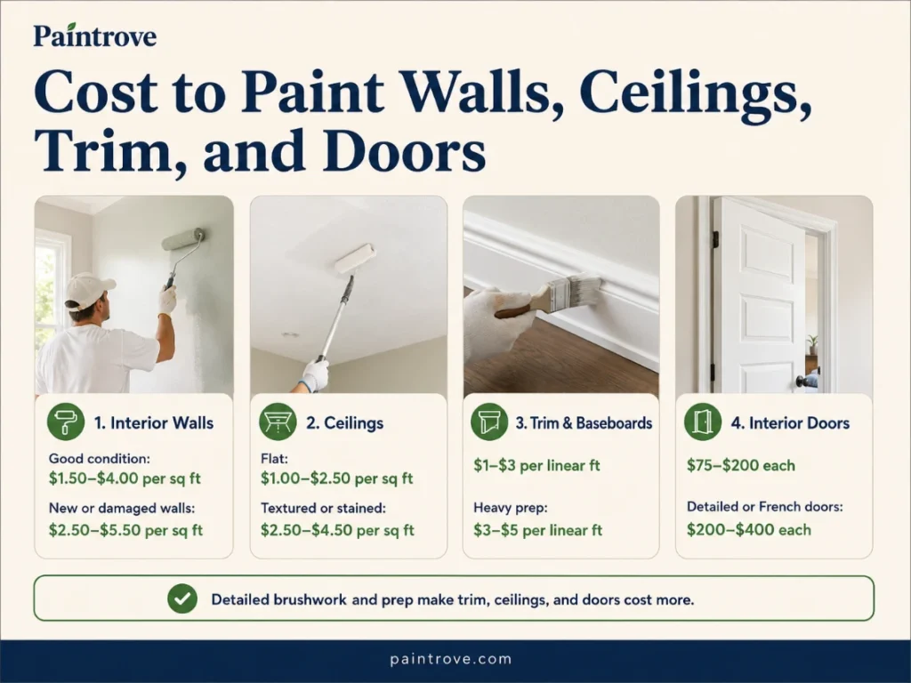 Cost to paint interior walls and trim