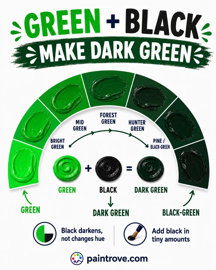 Green and black make what color