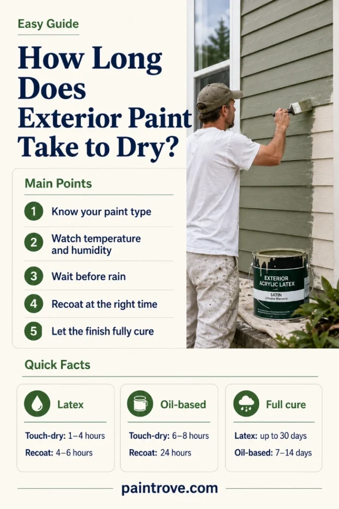 Exterior paint dry time Pinterest guide