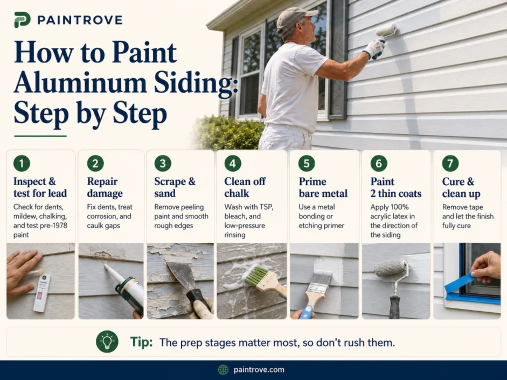 How to paint aluminum siding in 7 steps