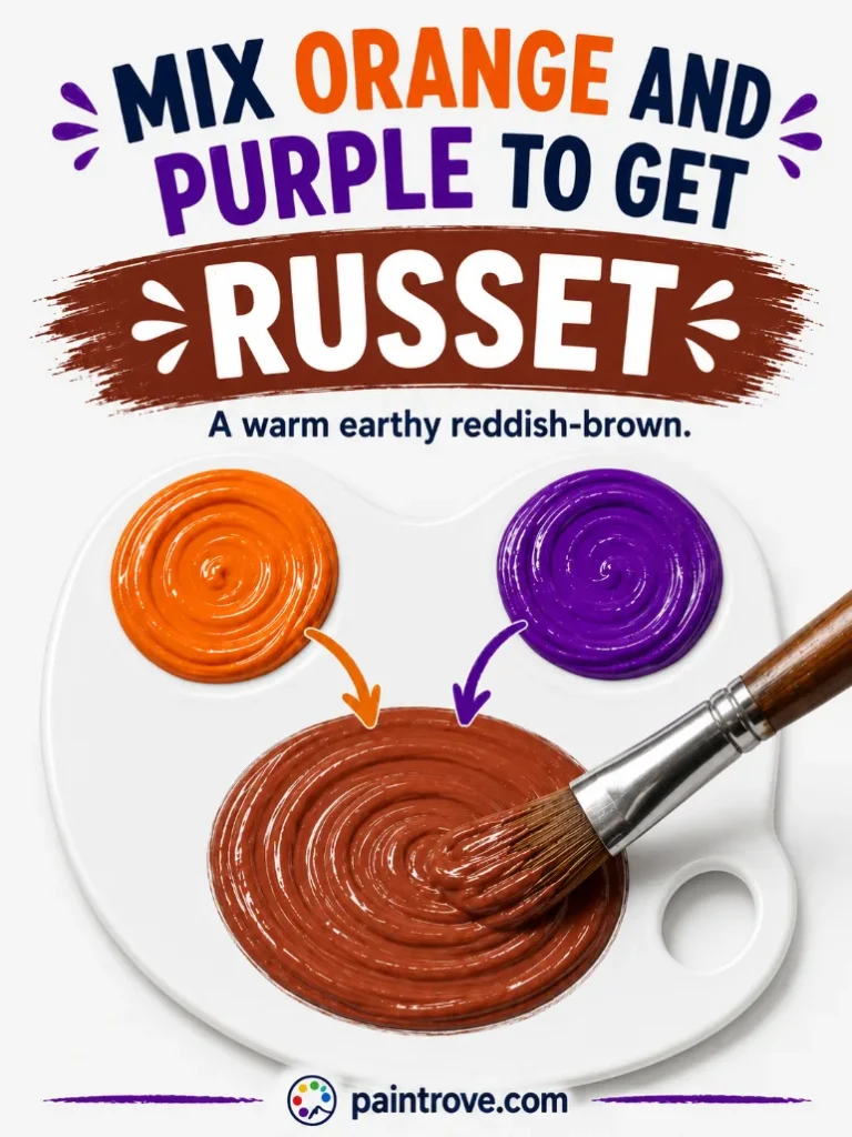 orange and purple make what color