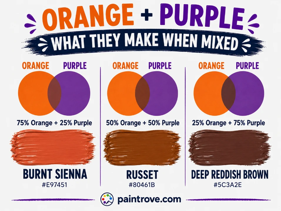 purple and orange make what color