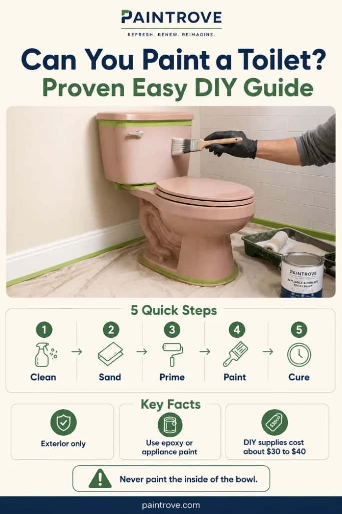 Paint a toilet quick Pinterest guide