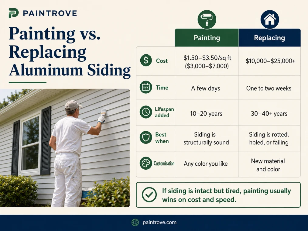 Painting vs replacing aluminum siding cost