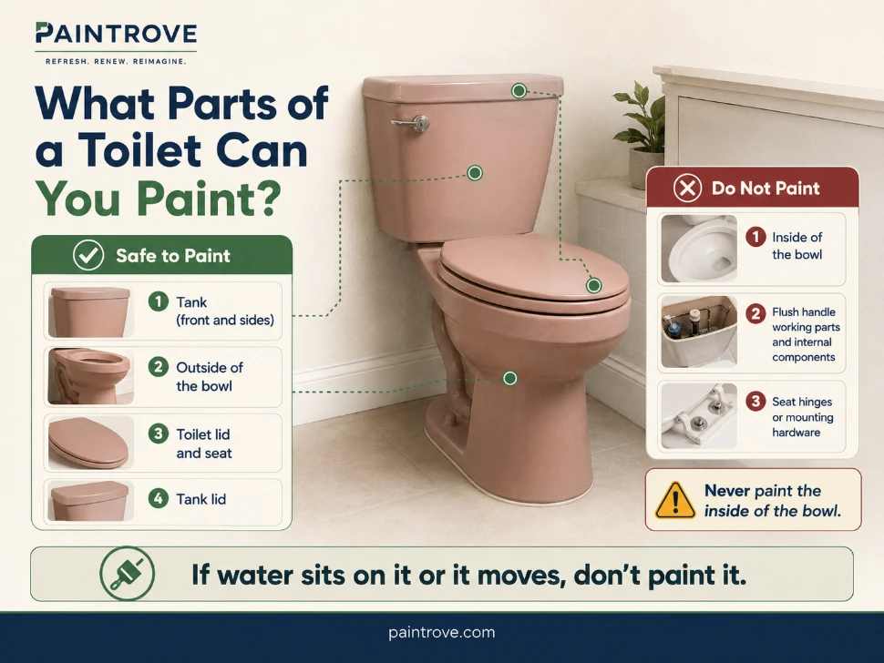 Can you paint a toilet parts guide