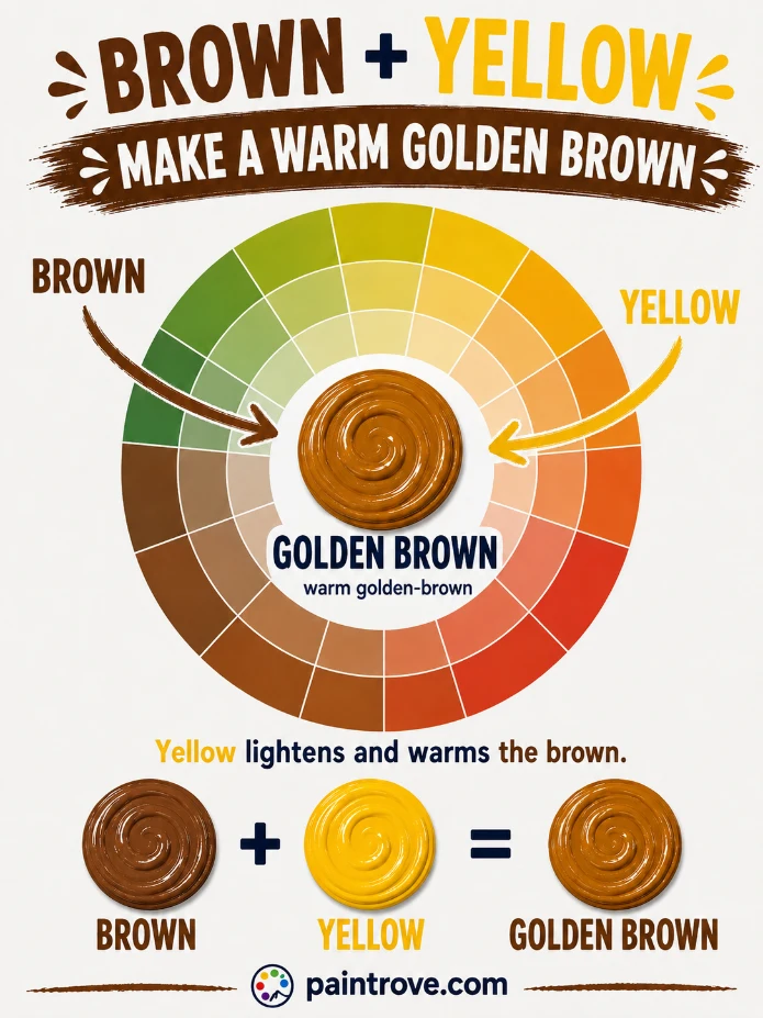 brown and yellow make what color