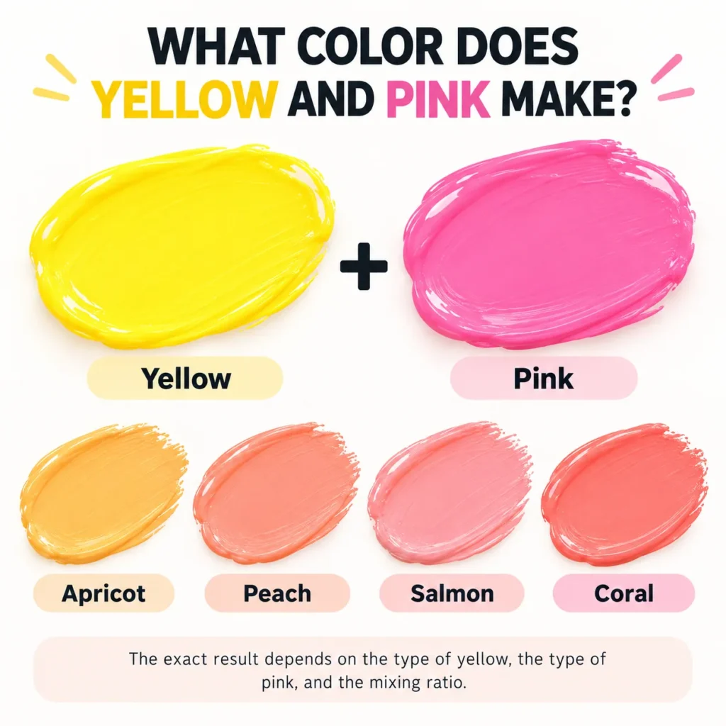 What Color Do Yellow and Pink Make When Mixed
