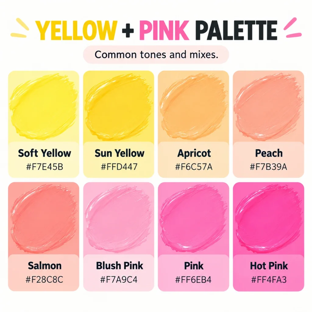 What Do Yellow and Pink Make in Paint
