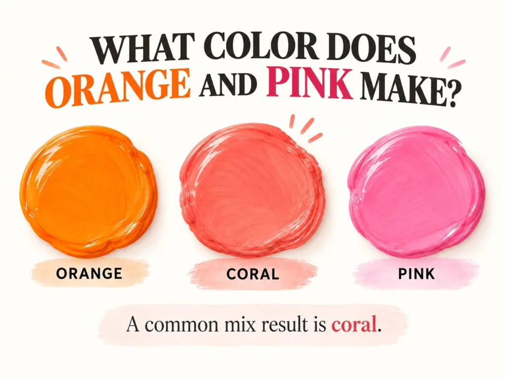 Results of Mixing Different Shades of Orange and Pink
