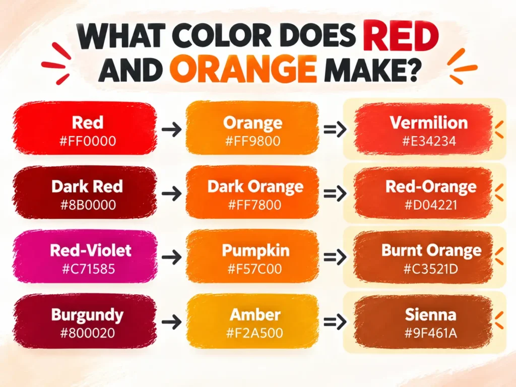 How the Ratio of Red to Orange Affects the Final Color
